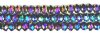 35 6x8mm Faceted Metallic Vitrail Chinese Crystal Donut Beads