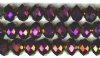 26 8x10mm Faceted Amethyst Lustre Chinese Crystal Donut Beads