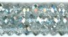 26 8x10mm Faceted Crystal Silver Lustre Chinese Crystal Donut Beads