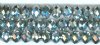 26 8x10mm Faceted Metallic Silver Chinese Crystal Donut Beads