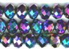 26 8x10mm Faceted Metallic Vitrail Chinese Crystal Donut Beads