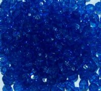 100 4mm Faceted Transparent Sapphire Acrylic Beads