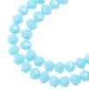 78, 4x6mm Faceted Opaque Blue Crystal Lane Donut Rondelle Beads
