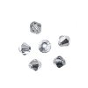 96, 4mm Faceted Half Silver Iris AB Crystal Lane Bicone Beads