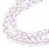 58, 6x8mm Faceted Transparent Pink AB Crystal Lane Donut Rondelle Beads