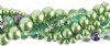 Green Hydrangea Crystal Lane 5 Strand Twisted Bead Set