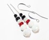 Crystal Lane Faceted White Crystal AB Rondell and Silver Snowman Earring Kit