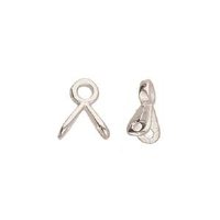 Set of 2, 5.9x7.3mm Cymbal Triades Antique Silver GemDuo Ends
