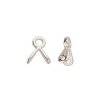 Set of 2, 5.9x7.3mm Cymbal Triades Antique Silver GemDuo Ends