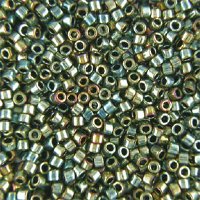 DB-0024 5.2 Grams of 11/0 Metallic Green AB Delica Beads 