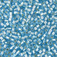 DB-0044 5.2 Grams of 11/0 Silver Lined Aqua Miyuki Delica Beads