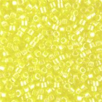 DB-0053 5.2 Grams of 11/0 Lined Rainbow Pale Yellow 