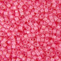 DB-0070 5.2 Grams of 11/0 Lined Fancy Rose Pink Miyuki Delica Beads