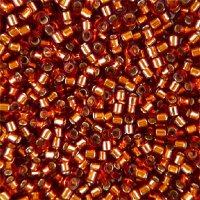 DB-0144 5.2 Grams of 11/0 Silver Lined Amber Delica Beads
