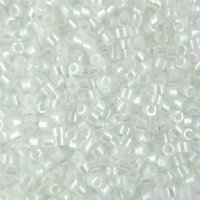 DB-0202 5.2 Grams of 11/0 Opaque White Pearl AB Miyuki Delica Beads