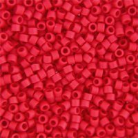 DB-0753 5.2 Grams of 11/0 Matte Opaque Frost Dark Red Miyuki Delica Beads