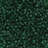 DB-0776 5.2 Grams of 11/0 Dyed Matte Transparent Frost Kelly Green 