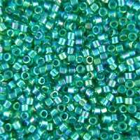 DB-1248 5.2 Grams of 11/0 Transparent Caribbean Teal AB Miyuki Delica Beads