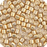 DB-0034 3.3 GRAMS of 11/0 24K Light Gold Plated Delica Beads