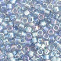 DB-0111 5.2 Grams of 11/0 Transparent Blue Grey Iris Luster Delica Beads 