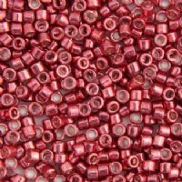 DB-0428 5.2 Grams of 11/0 Opaque Dyed Galvanized Light Cranberry Delica Beads