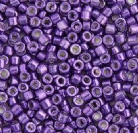 DB-0430 5.2 Grams of 11/0 Opaque Glavanized Dyed Dark Lilac Delica Beads