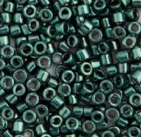 DB-0458 5.2 Grams of 11/0 Dyed Dark Teal Nickel Plated Delica Beads