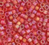 DB-0856 5.2 Grams of 11/0 Transparent Matte Red Orange AB Delica Beads