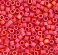 DB-0874 5.2 Grams of 11/0 Opaque Matte Red AB Delica Seed Beads