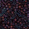 DB-1004 5.2 Grams of 11/0 Metallic Blue / Cranberry Lustre AB Delica Beads