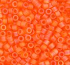 DB10-0855 5.2 Grams of 10/0 Transparent Matte Orange AB Delica Beads