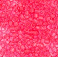 DB-1308 5.2 Grams of 11/0 Transparent Dyed Bubblegum Pink Delica Beads