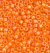 DB-1573 5.2 Grams of 11/0 Opaque Mandarin Orange AB Delica Beads