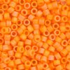 DB-1593 5.2 Grams of 11/0 Matte Opaque Mandarin Orange AB Delica Beads