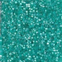 DB-1869 5.2 Grams of 11/0 Silk Inside Dyed Aqua Green AB Delica Beads
