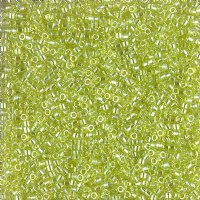 DB-1888 5.2 Grams of 11/0 Transparent Chartreuse Lustre Delica Beads