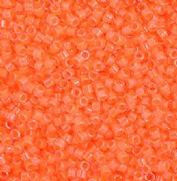 DB-2033 5.2 Grams of 11/0 Luminous Neon Light Orange Delica Beads