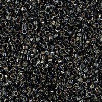 DB-2261 5.2 Grams of 11/0 Opaque Smoky Black Picasso Delica Beads