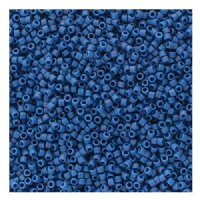 DB-2318 5.2 Grams of 11/0 Opaque Frosted Glazed Matte Rainbow Sapphire Blue AB Delica Beads