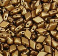 5.5 Grams of 5x8mm Matte Brass DiamonDuo Two Hole Beads