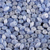 DUO531010 - 10 Grams Milky Opal Blue 2.5x5mm Super Duo Beads