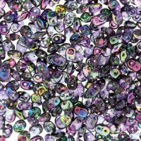DUO95500 - 10 Grams Magic Violet & Grey 2.5x5mm Super Duo Beads
