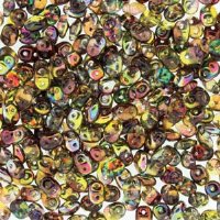 DUO95400 - 10 Grams Magic Yellow & Brown 2.5x5mm Super Duo Beads