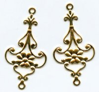 5 Pairs of 28x15mm Gold Plated Chandelier Drop Earrings