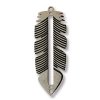 1, 31.8x11.5mm Rhodium Plated Beadable Feather Pendant