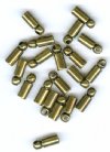 20 3.5x7.5mm Antique Gold End Caps with 2.5mm Hole