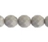 25 10mm Faceted Round Opaque Grey Glass Beads