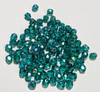 100 4mm Faceted Transparent Blue Zircon AB Firepolish Beads