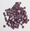 100 4mm Transparent Cardinal Purple Faceted Beads