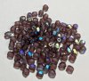 100 4mm Faceted Matte Amethyst AB Firepolish Beads